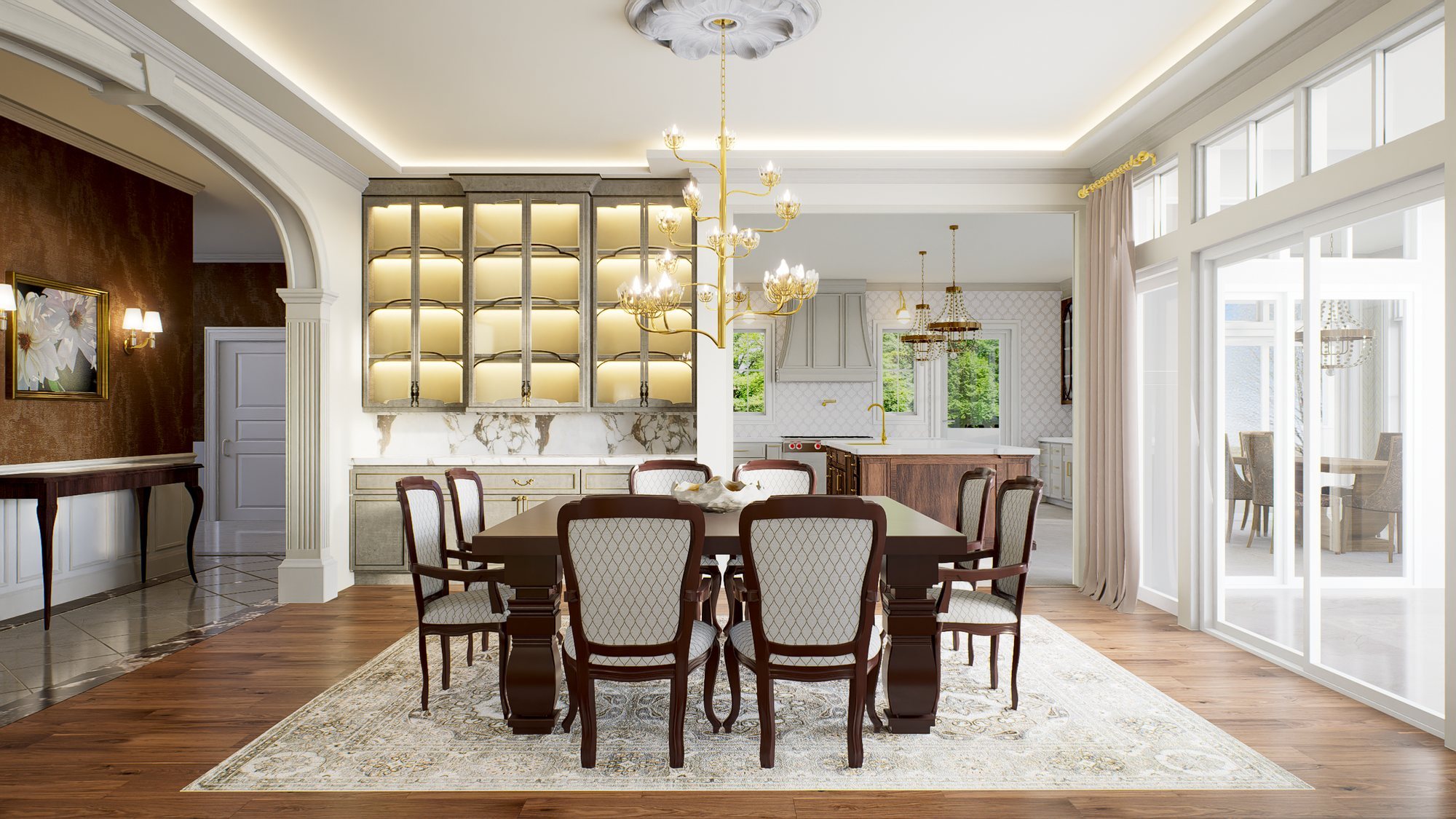 Liles Residence dining room render